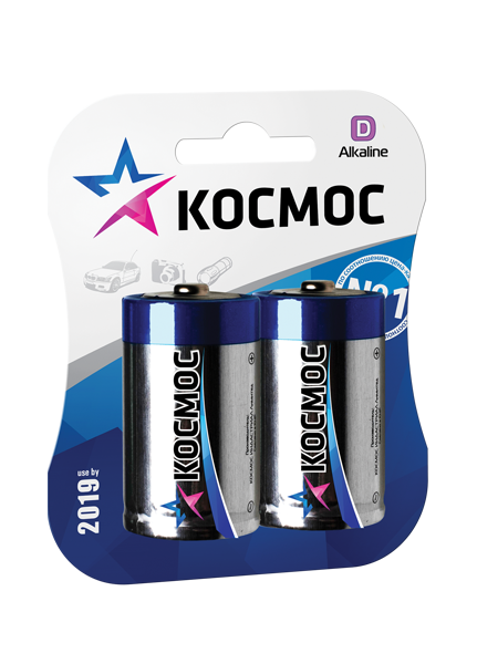 Элемент питания Космос LR20 2*BL (KOCLR20MAX2BL) (min 2/24) 
