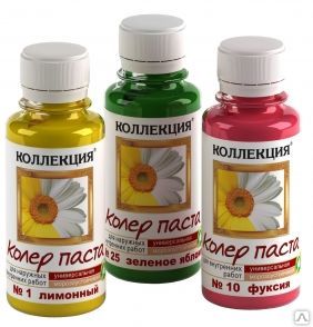 №01 Паста колеровочная "КОЛЛЕКЦИЯ" (0,1л) лимонный (min 6/108) (04000) 