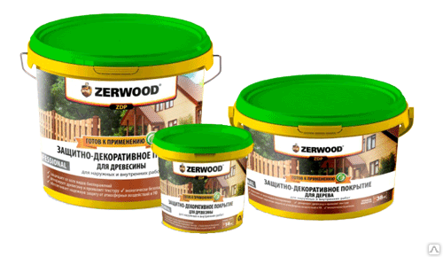 Аквалазурь "ZERWOOD" орех (0,9кг) (12/528) (001605547554) 