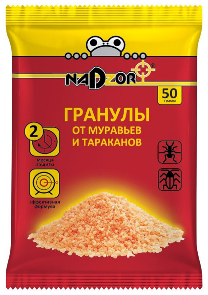 Гранулы от муравьев и тараканов Nadzor 50г (100) (23 394) 