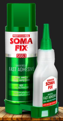 Клей SOMA FIX Активатор для МДФ профилей (200мл + клей 50гр) (24) (S663) 