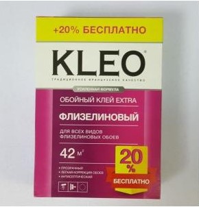 KLEO EXTRA 35 + 20% бесплатно, Клей обойный флизелиновый (290гр) (20) 
