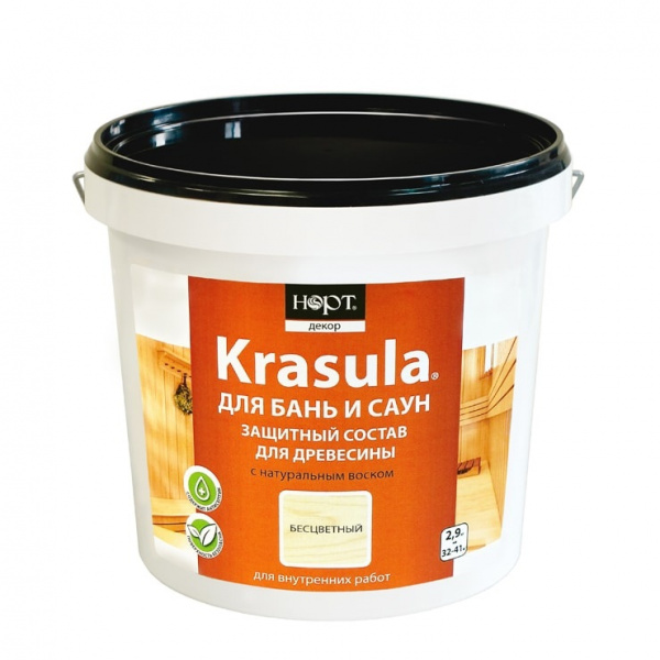 Защитный состав "KRASULA" для бань и саун (0,95л) (9) 