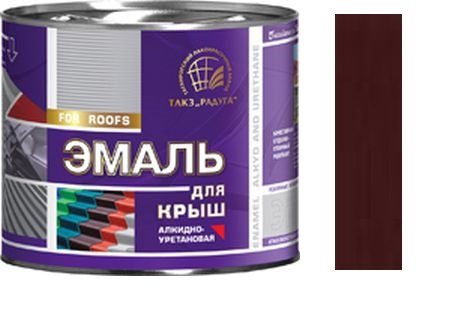 Эмаль для крыш алкидно-уретановая "Радуга" спелая вишня (1,9кг) (6) 